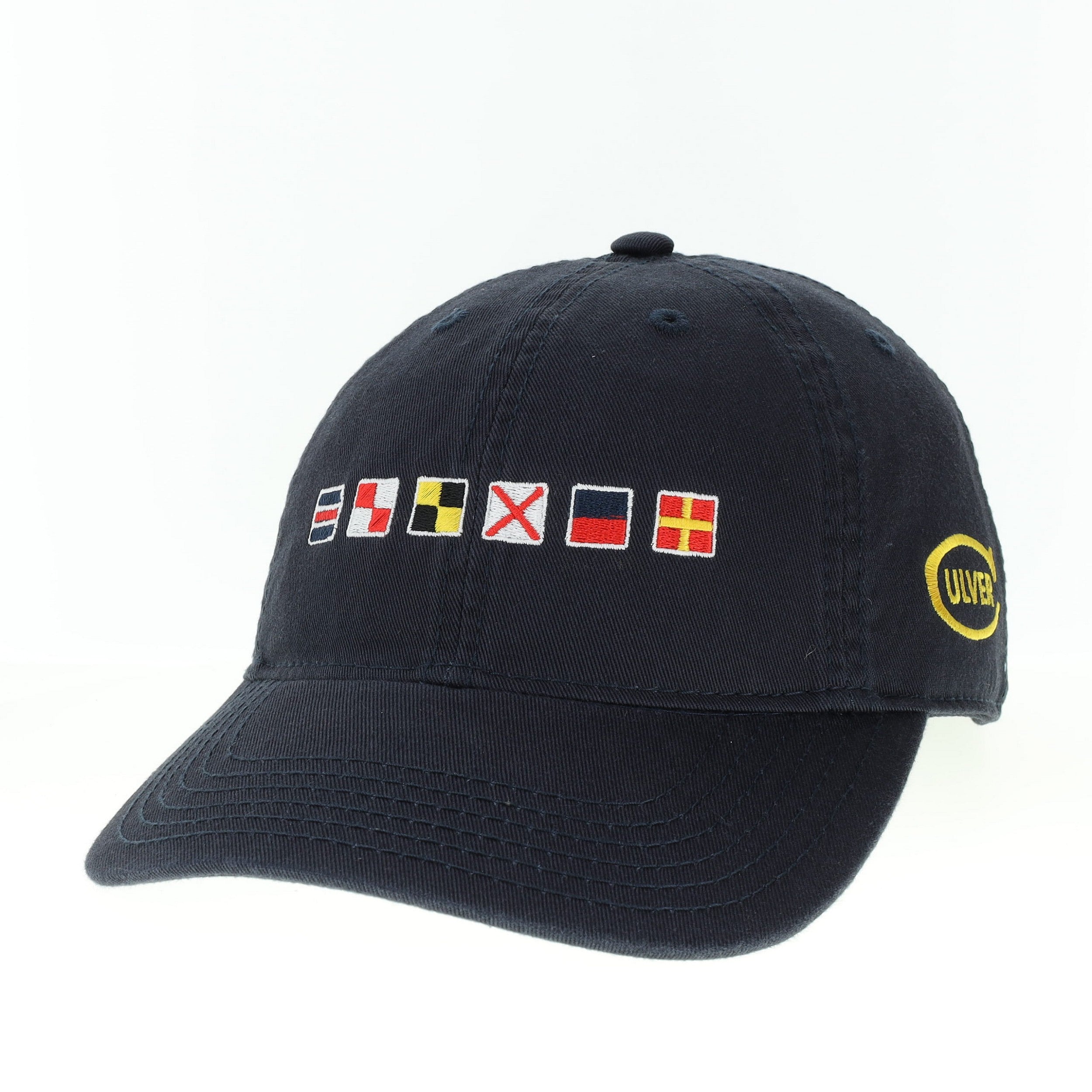 2024 Fashion Youth Relaxed Twill Hat -Navy with Code Flags