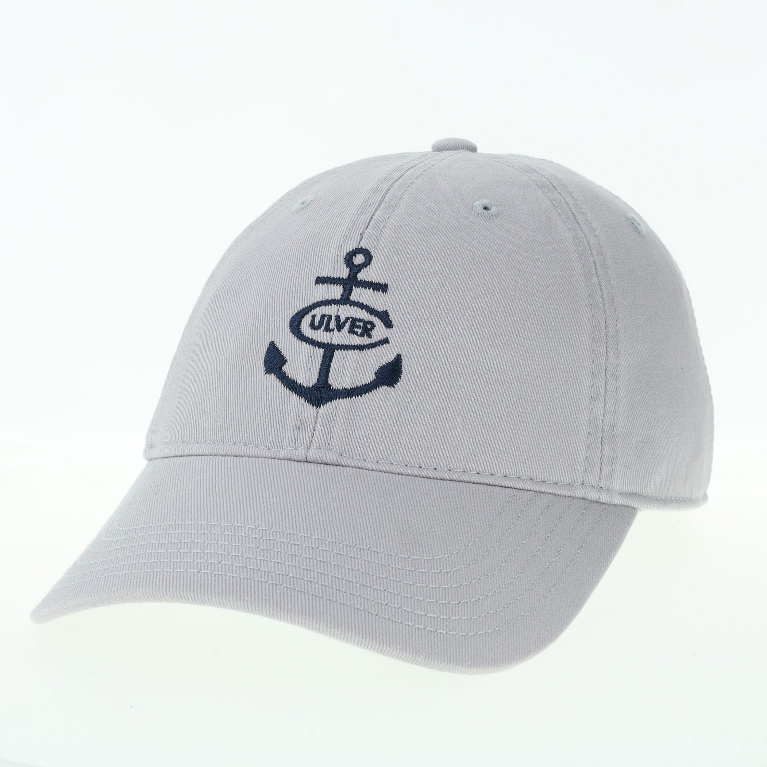 2024 Fashion Youth Relaxed Twill Hat -Silver with Navy anchor